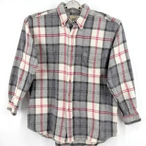 BC BRAND Men's Plaid Flannel Cotton Shirt Shacket Size Large Cabin Lumberjack
